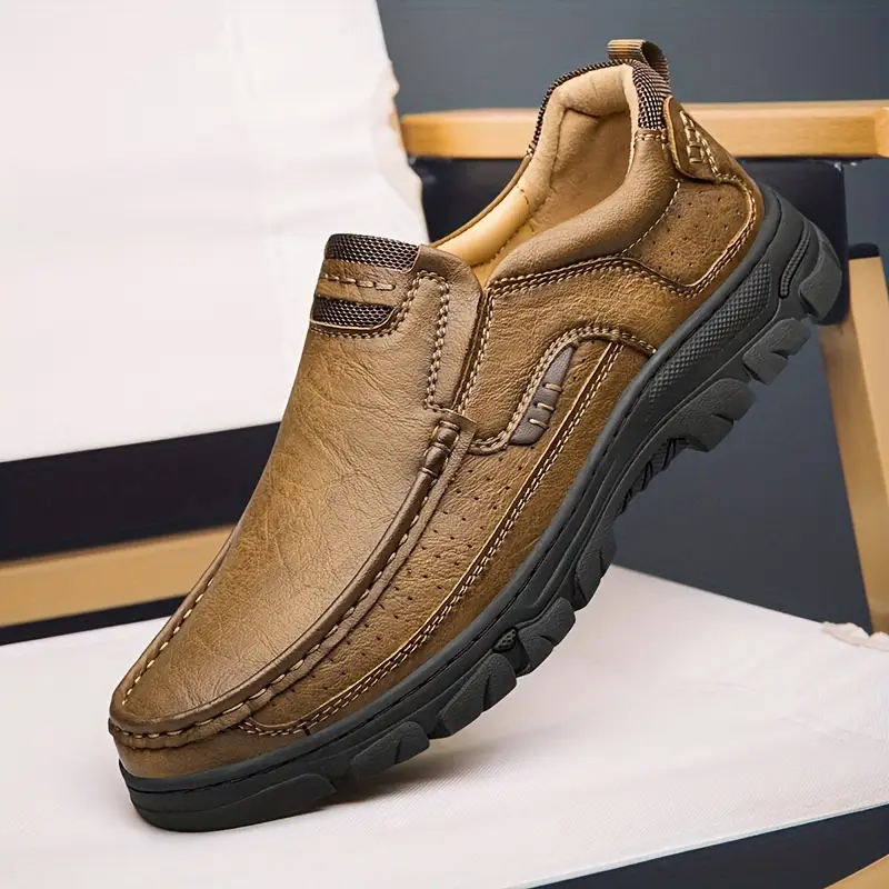 09aab7ea7a15a5641e7a28e2175bad87 Men'S Classic Slip-On Loafers - Lightweight Breathable Synthetic - Image 1