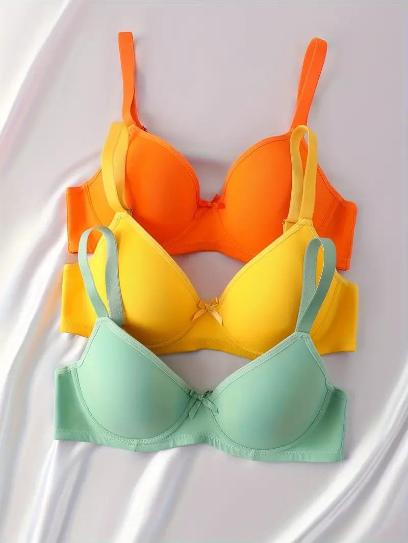 IMG-20251014-WA0051 Women's Underwear, Seamless Satin Solid Color Bra - Image 1