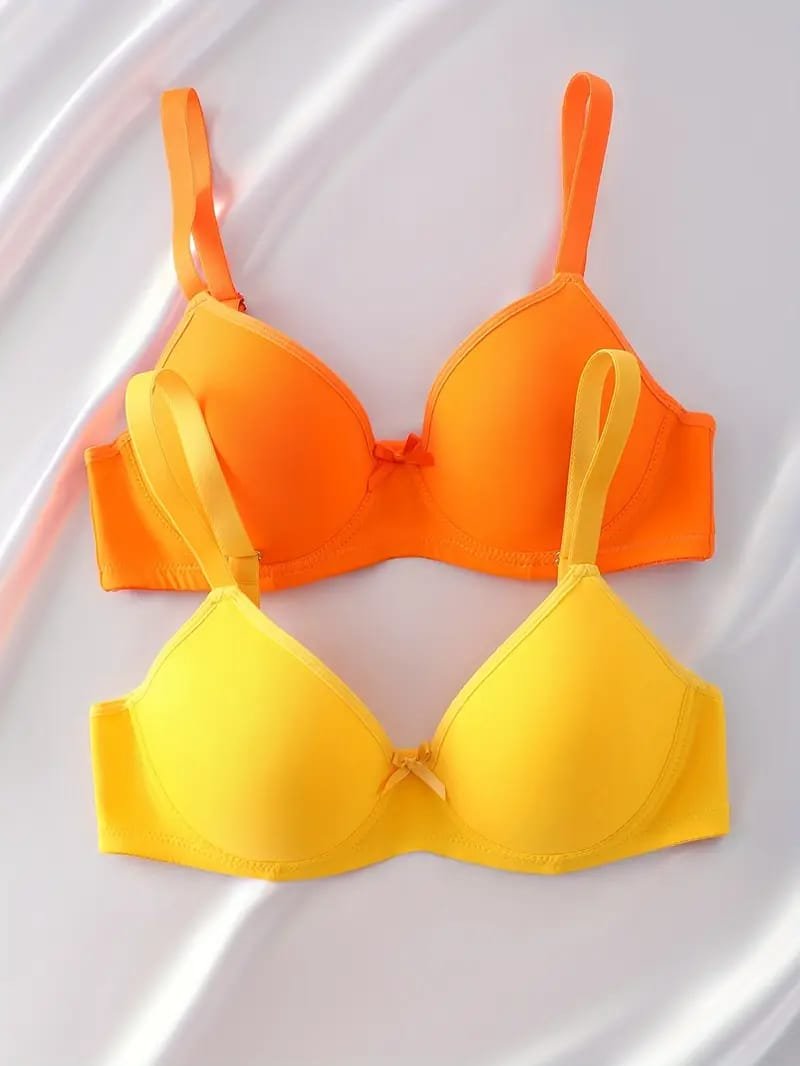 IMG-20251014-WA0052 Women's Underwear, Seamless Satin Solid Color Bra - Image 1