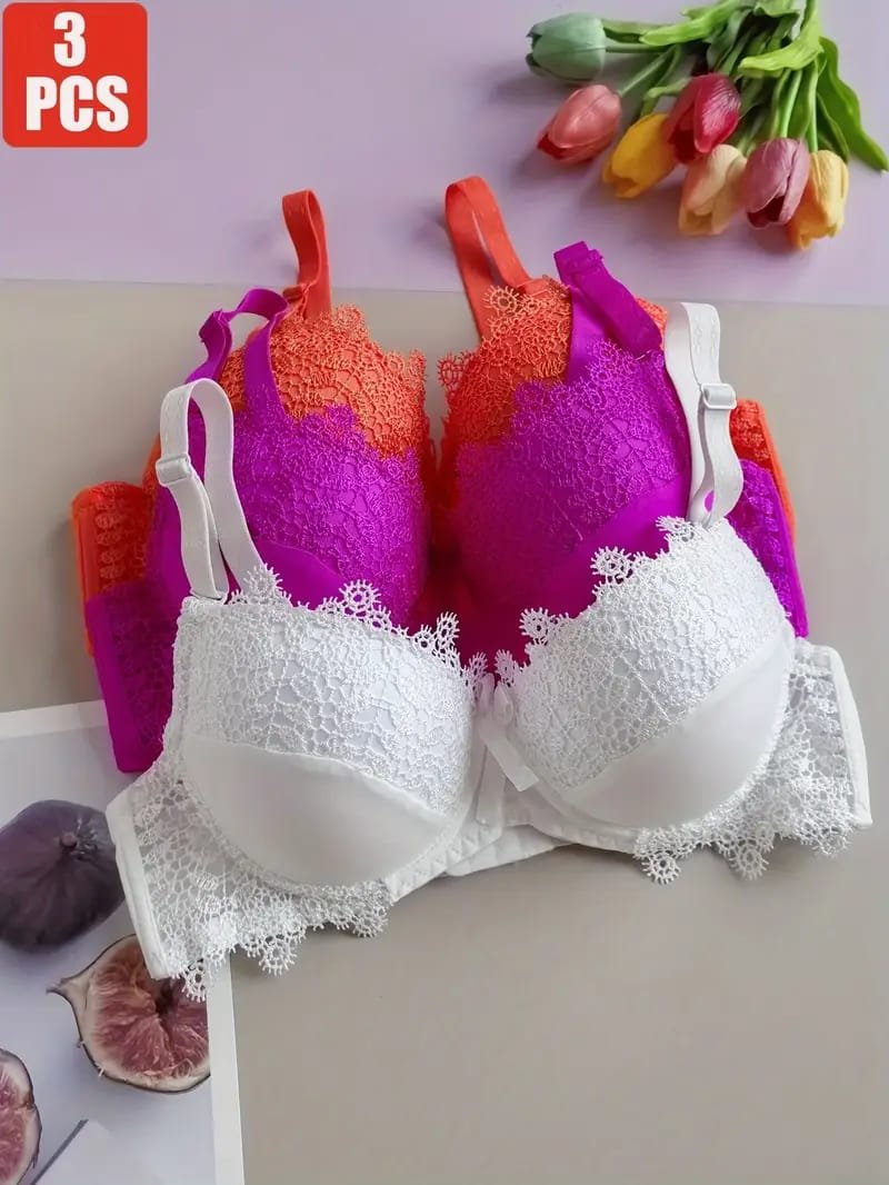 IMG-20251014-WA0055 Women's Underwear, Seamless Satin Solid Color Bra - Image 1