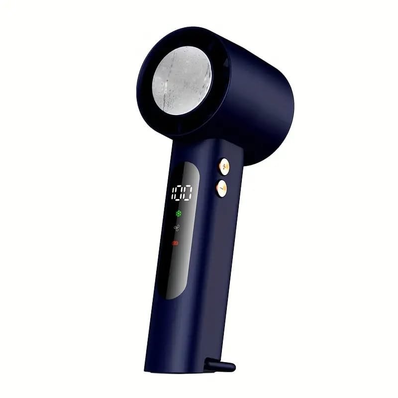 WhatsApp Image 2025-10-04 at 8.06.10 PM (2) USB Rechargeable Mini Fan with LED Display & Flashlight, 3-Speed Adjustable - Image 1