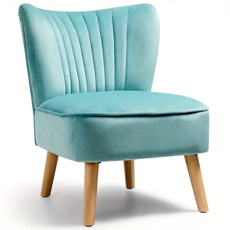 WhatsApp Image 2025-10-04 at 9.16.31 PM (1) Tuchico Modern Accent Chair - Veet Upholstery, No Assembly Required, for Living Room, - Image 1