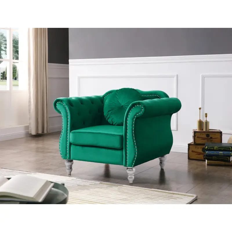 WhatsApp Image 2025-10-04 at 9.16.32 PM (1) Tuchico Modern Accent Chair - Veet Upholstery, No Assembly Required, for Living Room, - Image 1