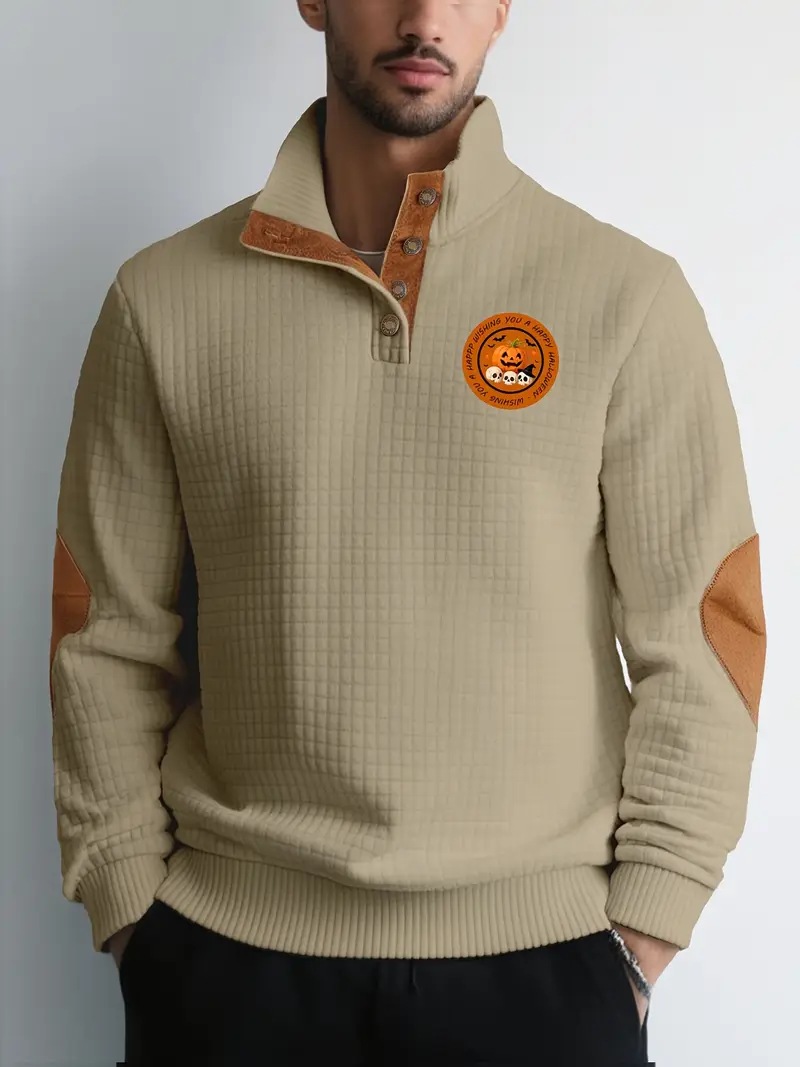 fd3e6b87-6830-436c-b339-51360db5b78b Men's Color-Block Knit Sweater - Soft and Warm for Autumn/Winter - Image 1